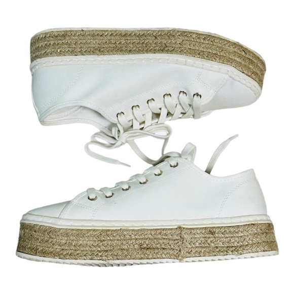 SOLD: H&M White Espadrille Sneakers - Size 8 US / 39 - Picture 3 of 10